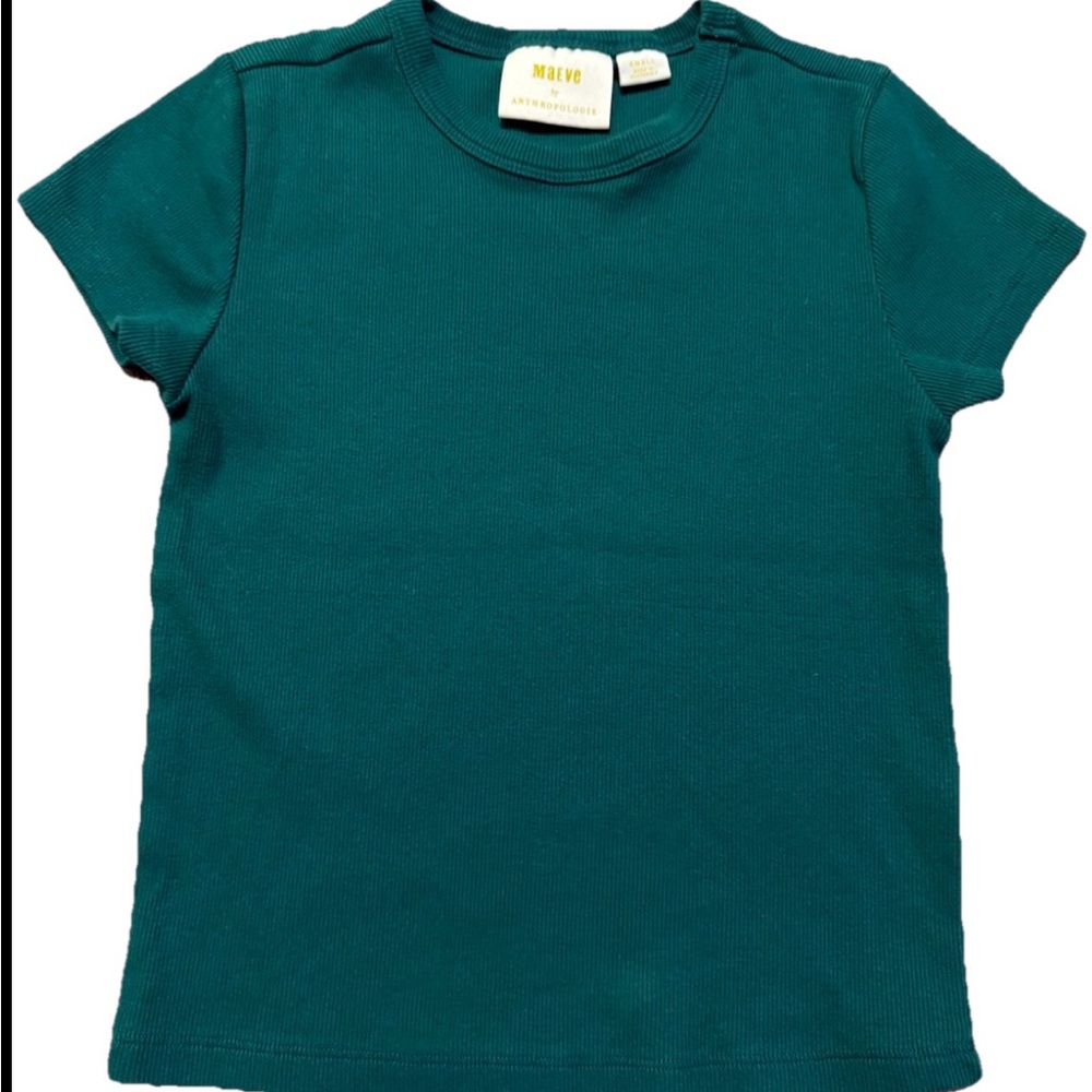 Anthropologie Maeve Baby - RIBBED BABY TEE IN GREEN - Picture 3 of 5